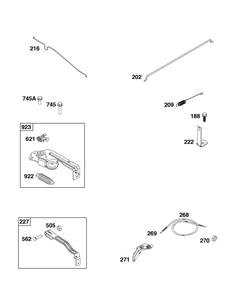 Controls Group Diagram and Parts List for 104M02-0046-H5 100000 - 19Z999 Briggs and Stratton Engine